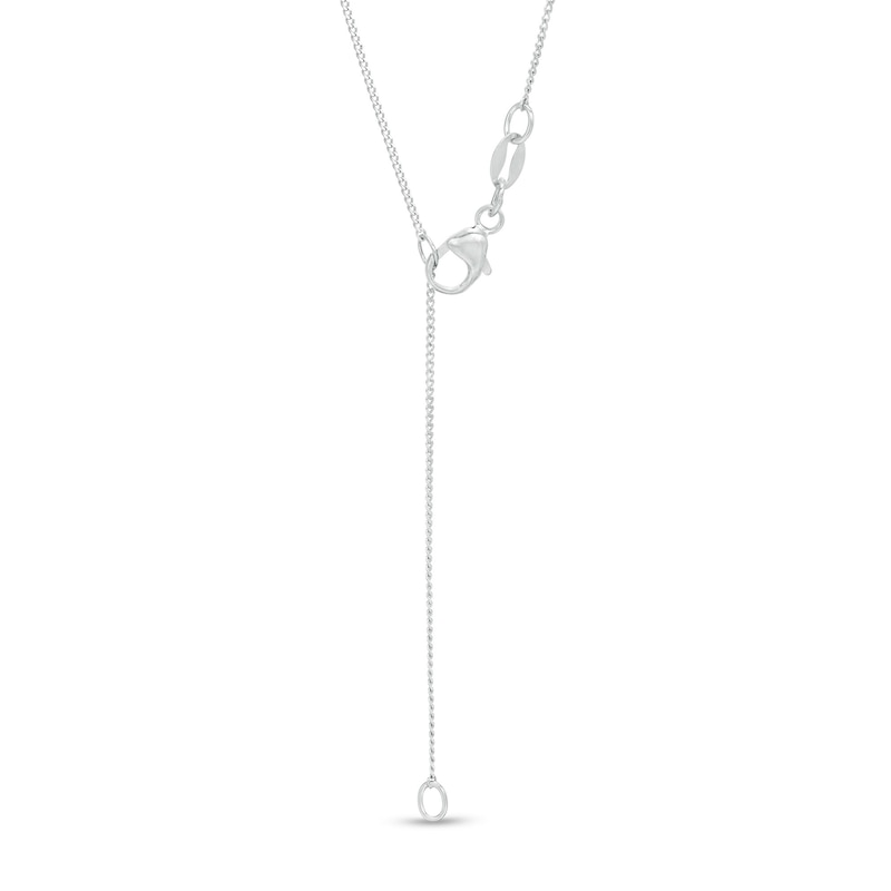 Main Image 3 of 5/8 CT. T.W. Diamond Pear-Shaped Frame Necklace in 14K White Gold