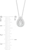 Thumbnail Image 4 of 5/8 CT. T.W. Diamond Pear-Shaped Frame Necklace in 14K White Gold