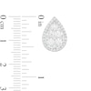 Thumbnail Image 3 of 1 CT. T.W. Composite Diamond Teardrop Frame Stud Earrings in 14K White Gold
