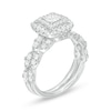 Thumbnail Image 3 of 1 CT. T.W. Princess-Cut Diamond Frame Bridal Set in 14K White Gold