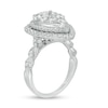 2 CT. T.W. Composite Diamond Pear-Shaped Frame Engagement Ring in 14K White Gold
