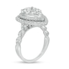 Thumbnail Image 3 of 2 CT. T.W. Multi-Diamond Pear-Shaped Frame Engagement Ring in 14K White Gold