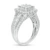 Thumbnail Image 3 of 1-1/2 CT. T.W. Composite Diamond Cushion Frame Vintage-Style Engagement Ring in 14K White Gold