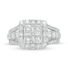 Thumbnail Image 4 of 1-1/2 CT. T.W. Composite Diamond Cushion Frame Vintage-Style Engagement Ring in 14K White Gold