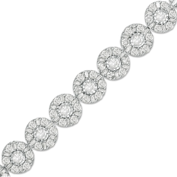 7 CT. T.w. Diamond Tennis Bracelet in 10K White Gold - 7.5"