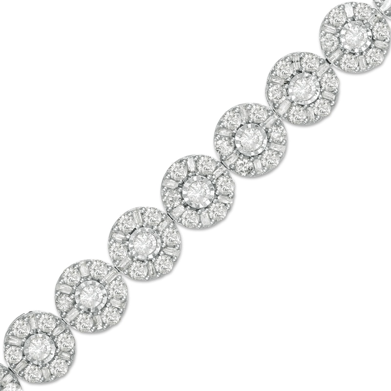 Main Image 1 of 7 CT. T.W. Diamond Tennis Bracelet in 10K White Gold - 7.5"