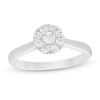 Thumbnail Image 1 of 1/3 CT. T.W. Princess-Cut Diamond Round Frame Ring in 10K White Gold