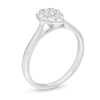 Thumbnail Image 2 of 1/3 CT. T.W. Princess-Cut Diamond Teardrop Frame Ring in 10K White Gold