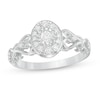 Thumbnail Image 1 of Cherished Promise Collection™ 1/4 CT. T.W. Diamond Oval Frame Filigree Promise Ring in 10K White Gold