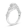 Thumbnail Image 3 of Cherished Promise Collection™ 1/4 CT. T.W. Diamond Oval Frame Filigree Promise Ring in 10K White Gold