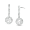 Thumbnail Image 1 of 5/8 CT. T.W. Diamond Frame Drop Earrings in 10K White Gold