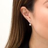 Thumbnail Image 2 of 5/8 CT. T.W. Diamond Frame Drop Earrings in 10K White Gold