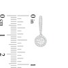 Thumbnail Image 3 of 5/8 CT. T.W. Diamond Frame Drop Earrings in 10K White Gold