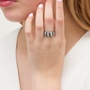 Thumbnail Image 2 of 1 CT. T.W. Enhanced Black and White Diamond Domed Ring in Sterling Silver
