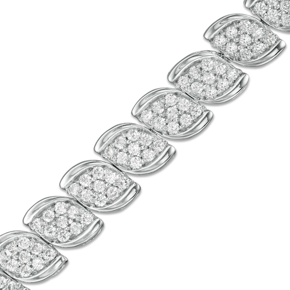 3 CT. T.w. Composite Diamond Tennis Bracelet in 10K White Gold