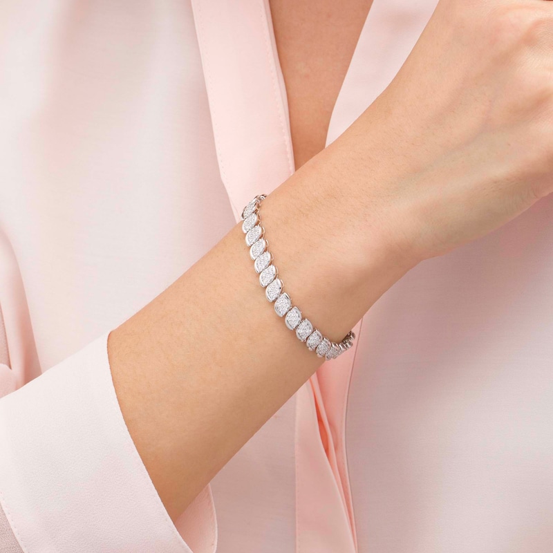 Main Image 2 of 3 CT. T.W. Composite Diamond Tennis Bracelet in 10K White Gold