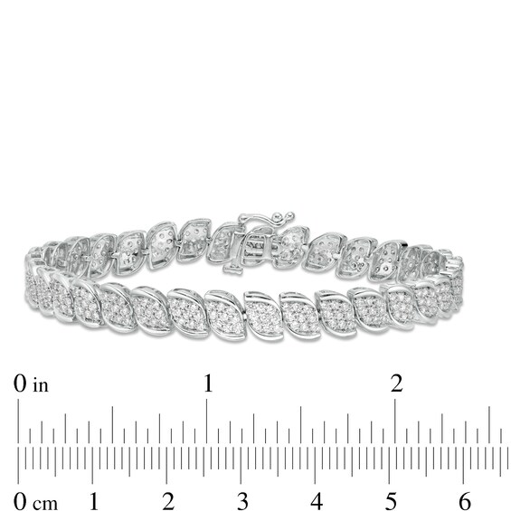 3 CT. T.w. Composite Diamond Tennis Bracelet in 10K White Gold