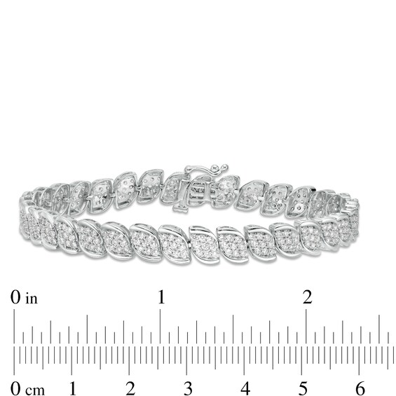 3 CT. T.W. Composite Diamond Tennis Bracelet in 10K White Gold | Zales