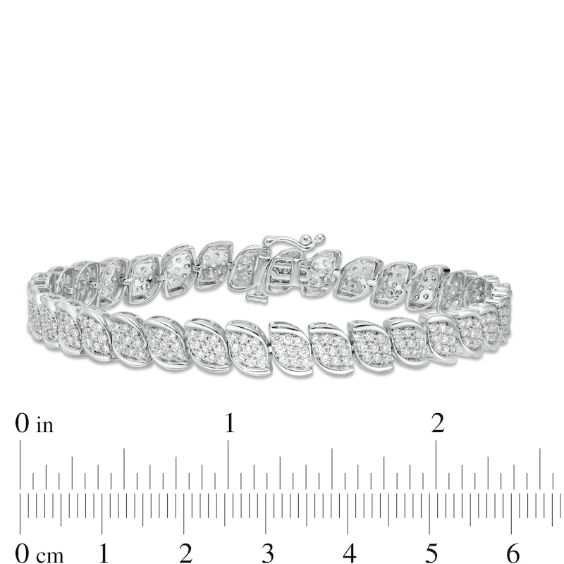 Main Image 4 of 3 CT. T.W. Composite Diamond Tennis Bracelet in 10K White Gold