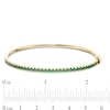 Thumbnail Image 2 of Lab-Created Emerald Bangle in Sterling Silver with 14K Gold Plate