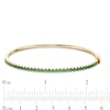 Thumbnail Image 3 of Lab-Created Emerald Bangle in Sterling Silver with 14K Gold Plate