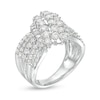 2 CT. T.W. Composite Diamond Waterfall Ring in 10K White Gold