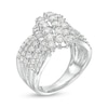 Thumbnail Image 3 of 2 CT. T.W. Composite Diamond Waterfall Ring in 10K White Gold
