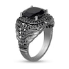 Thumbnail Image 2 of Enchanted Disney Villains Maleficent Onyx and 1/2 CT. T.W. Black Diamond Ring in Black Rhodium Sterling Silver