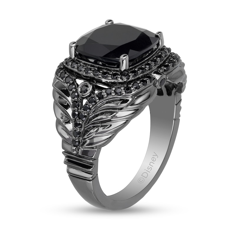Main Image 2 of Enchanted Disney Villains Maleficent Onyx and 1/2 CT. T.W. Black Diamond Ring in Black Rhodium Sterling Silver