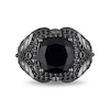 Thumbnail Image 3 of Enchanted Disney Villains Maleficent Onyx and 1/2 CT. T.W. Black Diamond Ring in Black Rhodium Sterling Silver