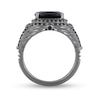 Thumbnail Image 4 of Enchanted Disney Villains Maleficent Onyx and 1/2 CT. T.W. Black Diamond Ring in Black Rhodium Sterling Silver