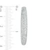 Thumbnail Image 3 of 3-7/8 CT. T.W. Diamond Oval Inside-Out Hoop Earrings in 10K White Gold