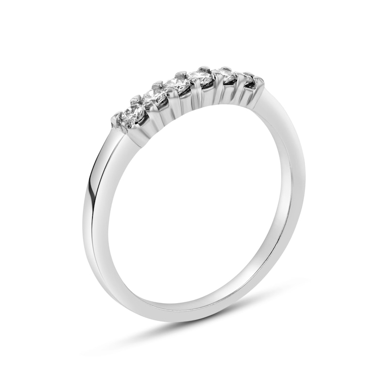 Main Image 2 of 1/5 CT. T.W. Diamond Wedding Band in Platinum