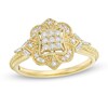 Thumbnail Image 1 of Cherished Promise Collection™ 1/5 CT. T.W. Composite Diamond Ornate Frame Vintage-Style Promise Ring in 10K Gold