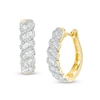 Thumbnail Image 1 of 1 CT. T.W. Diamond Cascading Twist Hoop Earrings in 10K Gold