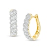 Thumbnail Image 0 of 1 CT. T.W. Diamond Cascading Twist Hoop Earrings in 10K Gold