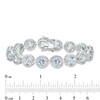 Thumbnail Image 3 of 6.0mm Sky Blue and White Topaz Frame Bracelet in Sterling Silver - 7.25"