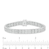 Thumbnail Image 3 of 1 CT. T.W. Diamond Double Row Scallop-Edge Tennis Bracelet in Sterling Silver - 7.25"