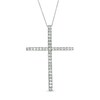 Thumbnail Image 1 of 1 CT. T.W. Diamond Cross Pendant in 10K White Gold