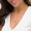 Thumbnail Image 2 of 1/3 CT. T.W. Diamond Past Present Future® Tilted Heart Pendant in 10K White Gold