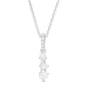 Thumbnail Image 1 of 1/3 CT. T.W. Diamond Past Present Future® Linear Pendant in 10K White Gold