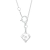 Thumbnail Image 3 of 1/3 CT. T.W. Diamond Past Present Future® Linear Pendant in 10K White Gold