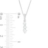Thumbnail Image 3 of 1/3 CT. T.W. Diamond Past Present Future® Linear Pendant in 10K White Gold