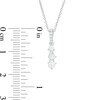 Thumbnail Image 4 of 1/3 CT. T.W. Diamond Past Present Future® Linear Pendant in 10K White Gold