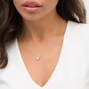 Thumbnail Image 2 of 1/2 CT. T.W. Diamond Past Present Future® Necklace in 10K White Gold