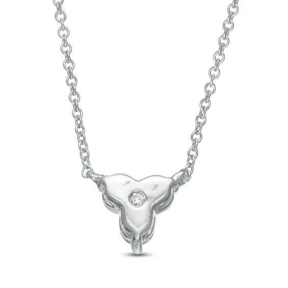 1/2 CT. T.w. Diamond Past Present FutureÂ® Necklace in 10K White Gold
