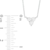 Thumbnail Image 4 of 1/2 CT. T.W. Diamond Past Present Future® Necklace in 10K White Gold