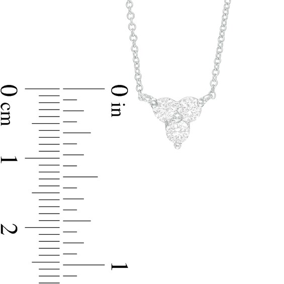 1/2 CT. T.w. Diamond Past Present FutureÂ® Necklace in 10K White Gold