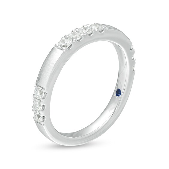 Vera Wang Love Collection 3/8 CT. T.w. Diamond Satin Anniversary Band in 14K White Gold