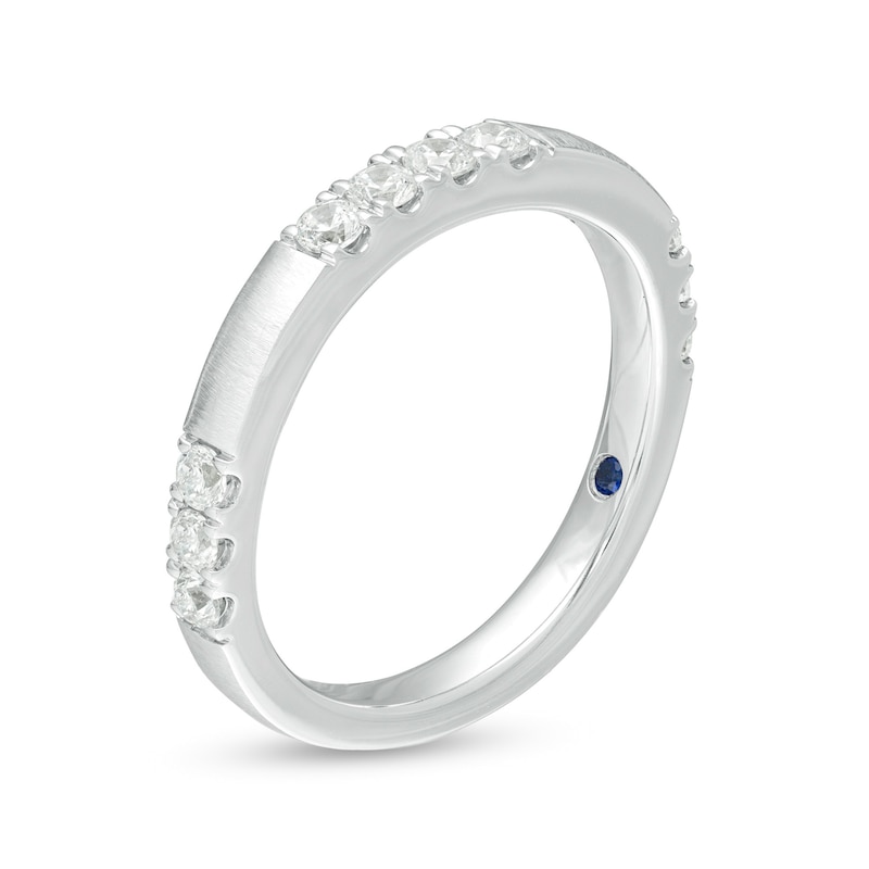 Vera Wang Love Collection 3/8 CT. T.W. Diamond Satin Anniversary Band in 14K White Gold